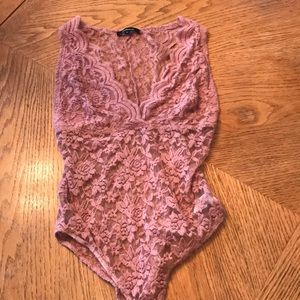 Pink Lace Body Suit